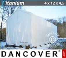 Varastoteltta Titanium 4x12x3,5x4,5m, Valkoinen