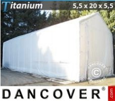 Varastoteltta Titanium 5,5x20x4x5,5m, Valkoinen